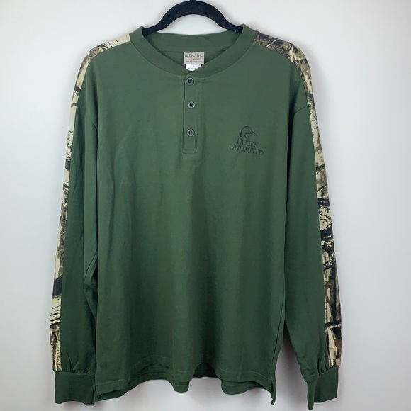 Ducks Unlimited Camo Stripe Long Sleeve Tee - Picture 1 of 6